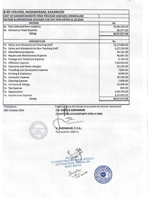 Income expenditure, 21-22